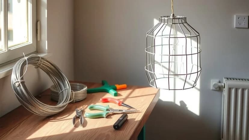 Så skapar du egen lampskärm av ståltråd