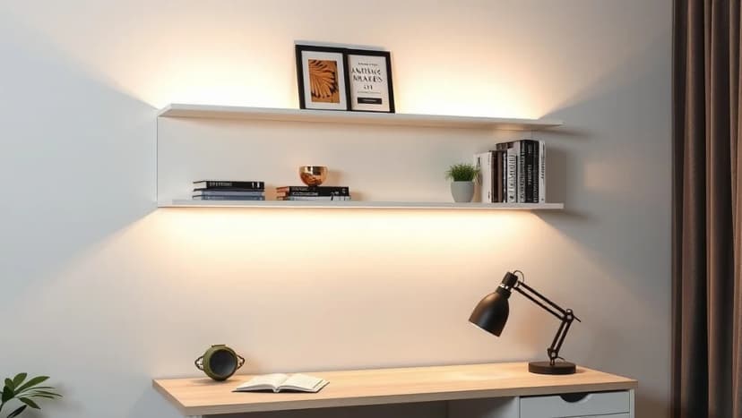 Hängande hylla med belysning för ditt hem