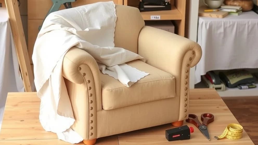 Hur klär man om en fåtölj själv