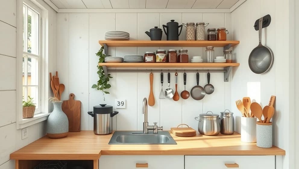 Smarta lösningar för ditt lilla sommarstugekök