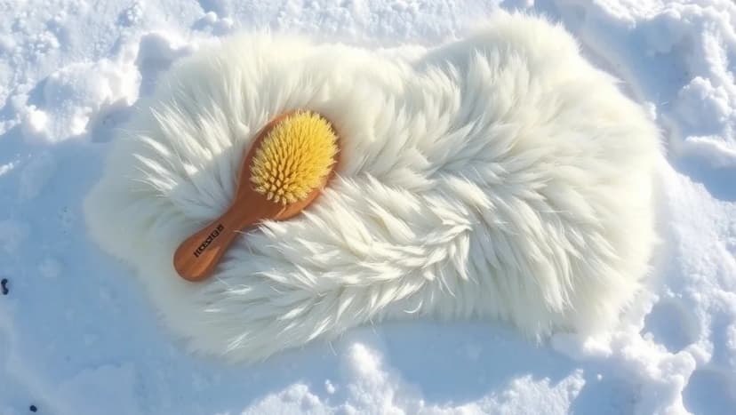 Så tvättar du fårskinn i snö